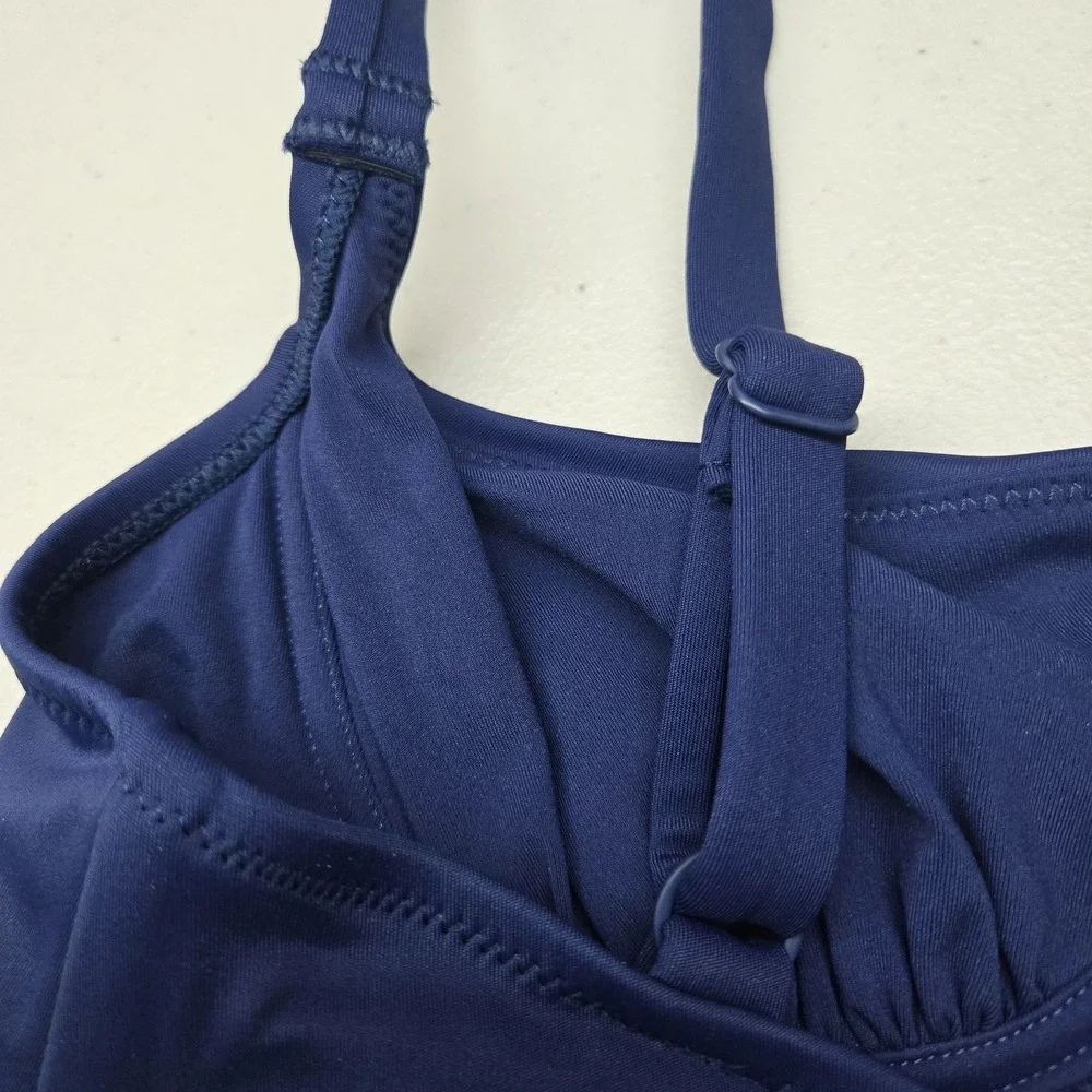 SKIMS‎ Women Swimwear Large Blue Top Unlined Wireless Strap Adjustable